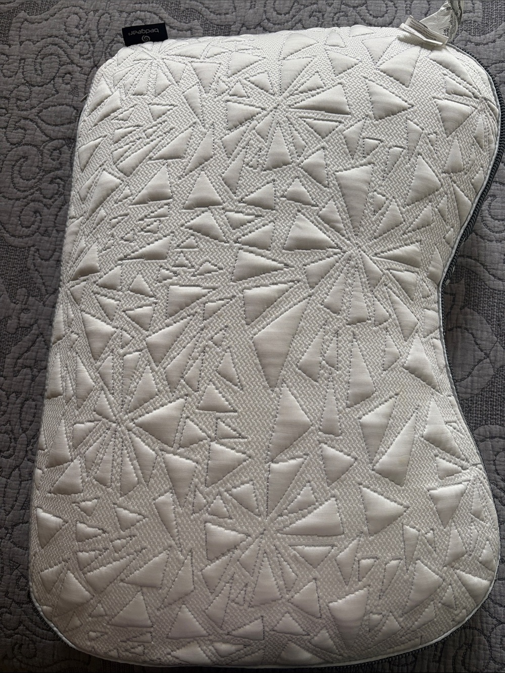 Storm Ivory Sculpted Quilted Pillow